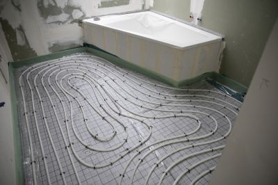 Heated Floor with Modern Tiles